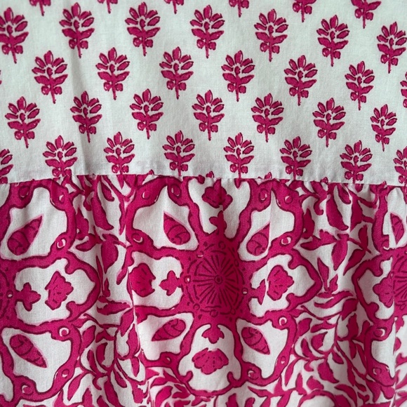 Vineyard Vines Cotton Pink and White Blouse Tunic M - Picture 9 of 13